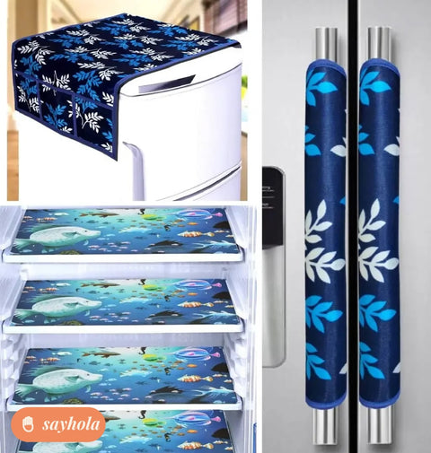 multicolor fridge cover combo pack