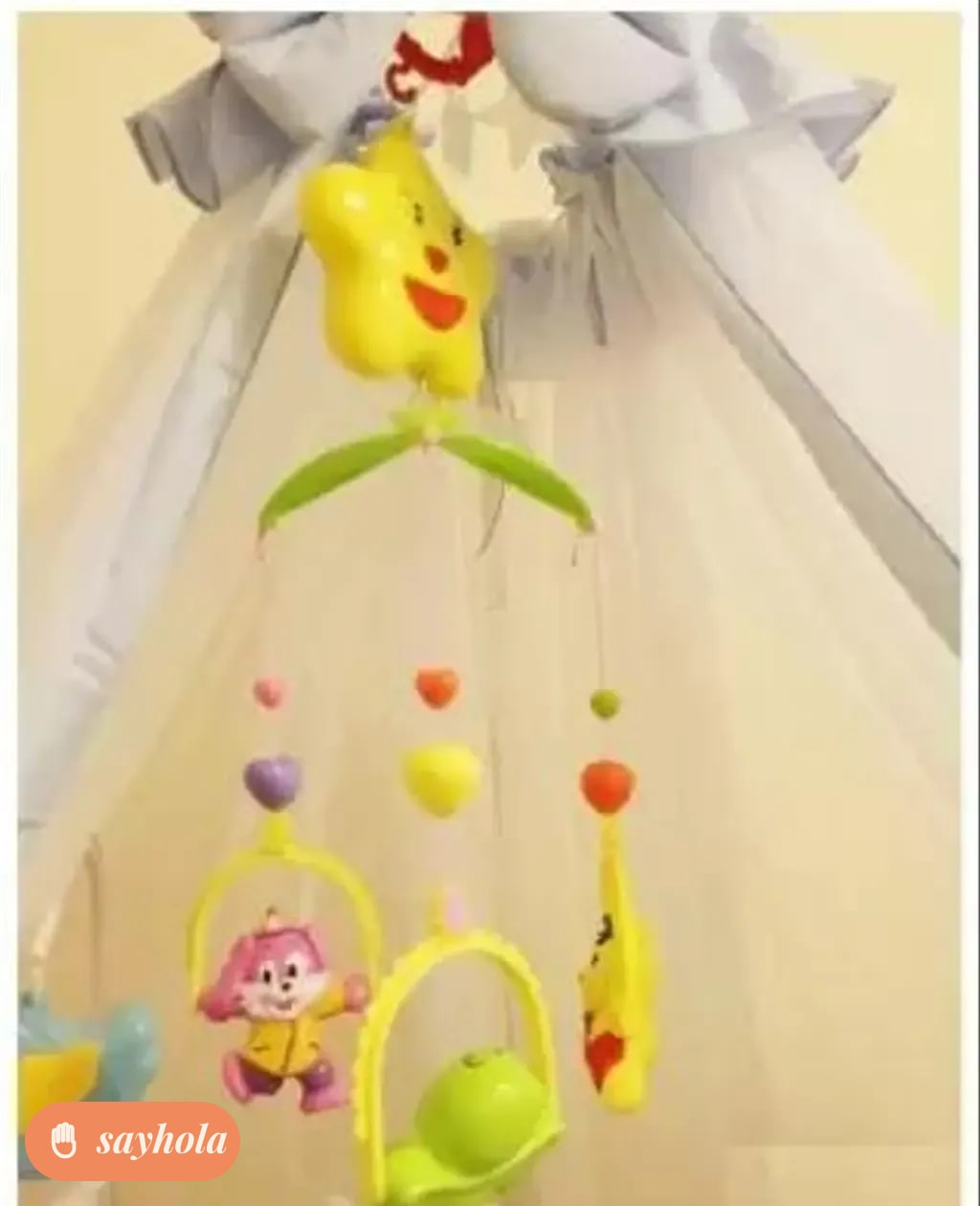 colourful musical hanging rattle for babies