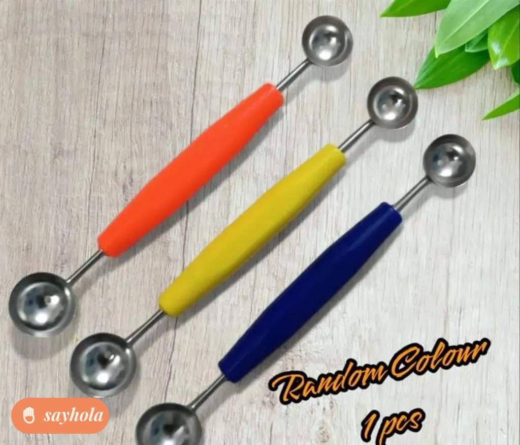 double-sided stainless steel melon baller spoon