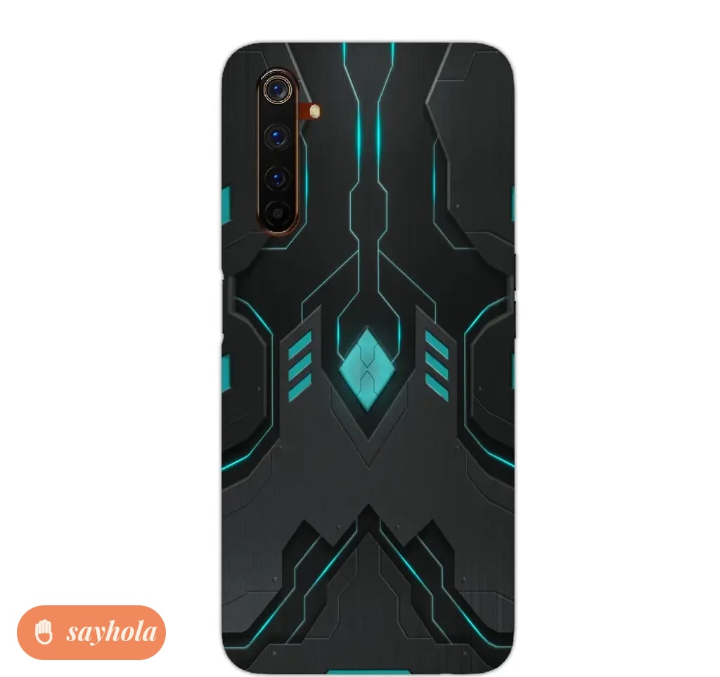 robotic 3d matte back cover for realme 6 pro