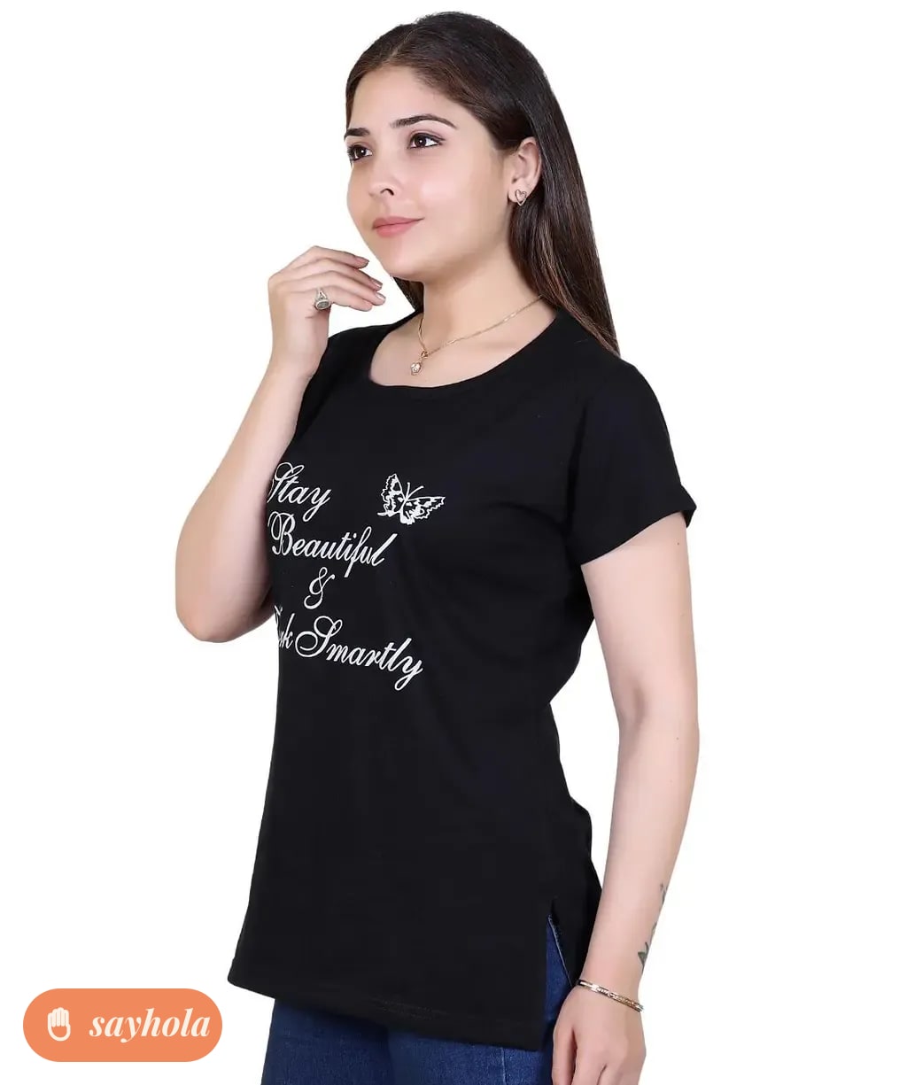 cotton printed women's long top