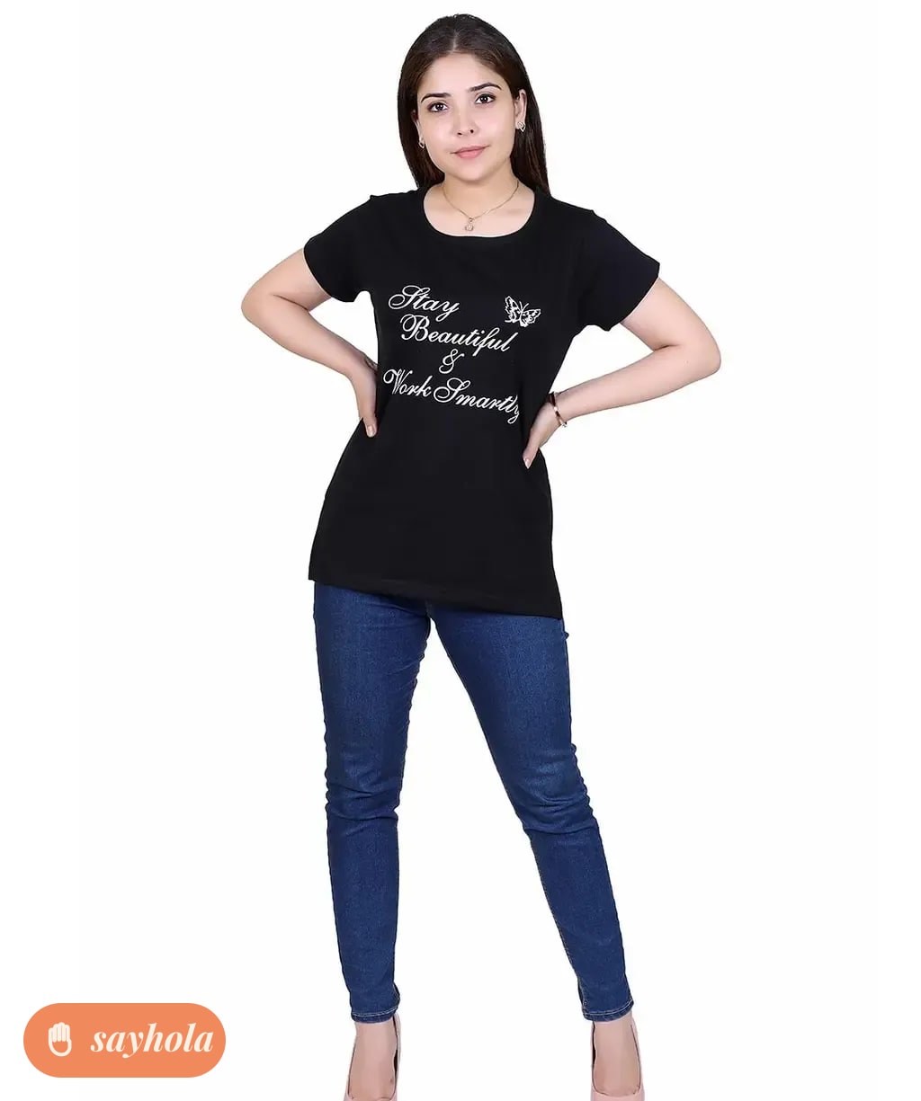 cotton printed women's long top