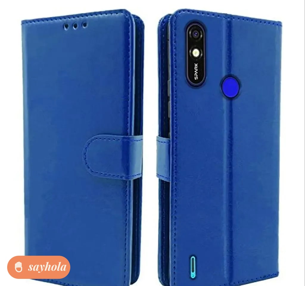 tecno spark go plus vintage pu leather flip cover