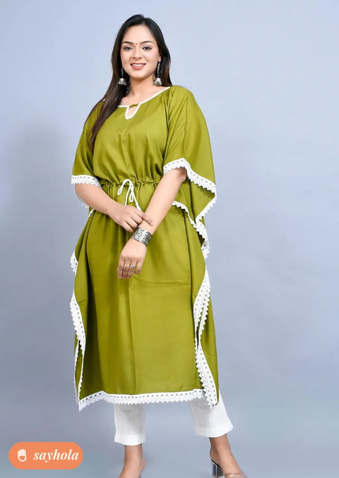 comfortable rayon kaftan for indian summers