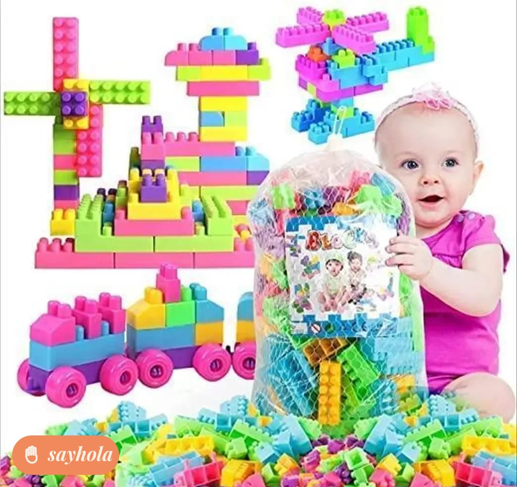 45 piece bis certified building blocks with wheels