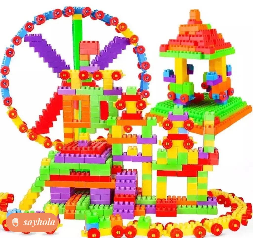 45 piece bis certified building blocks with wheels