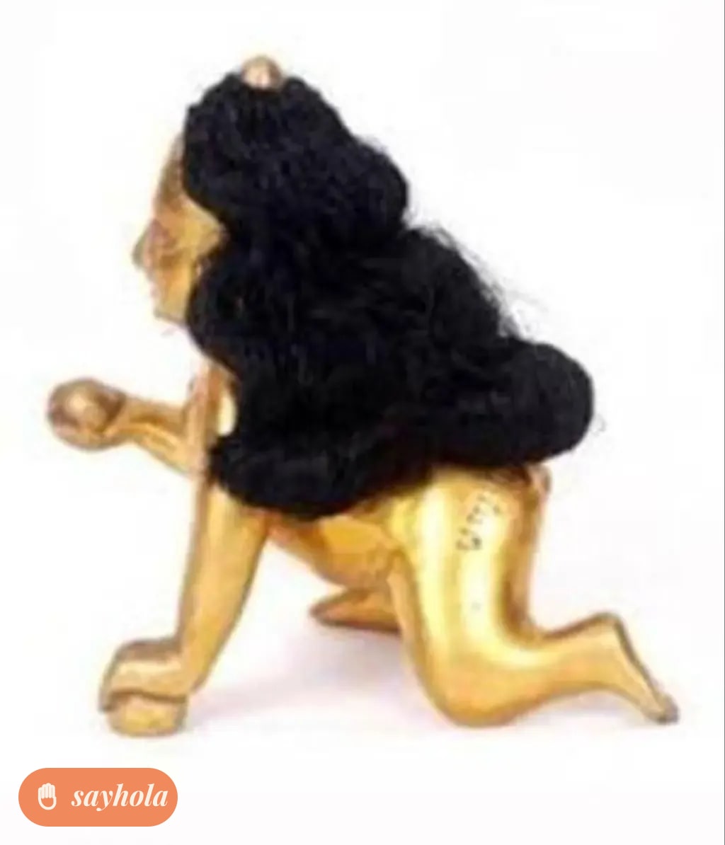 curly hair wig for laddu gopal idol sizes 3 to 5
