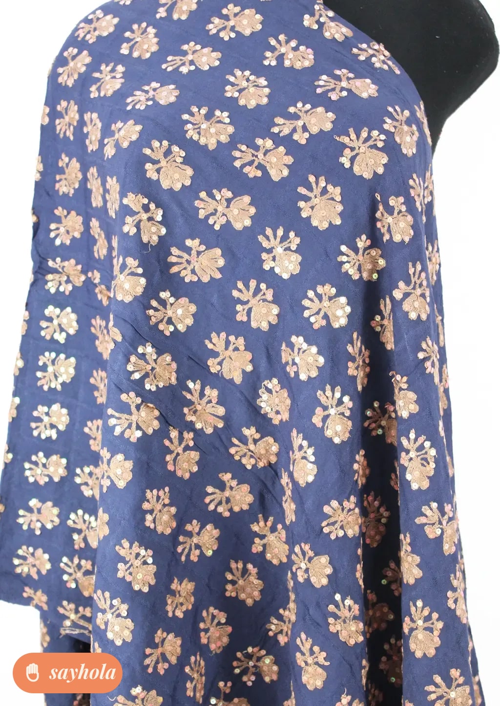embroidered viscose rayon shawl 2m length