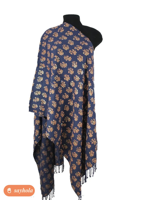 embroidered viscose rayon shawl 2m length