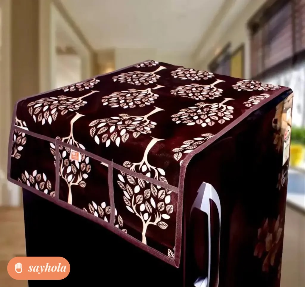 fridge top cover with utility pockets and mats