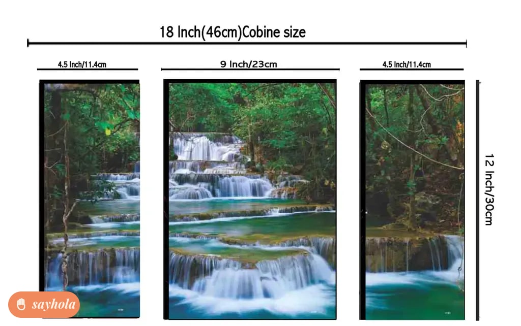 set of 3 modern art wall paintings