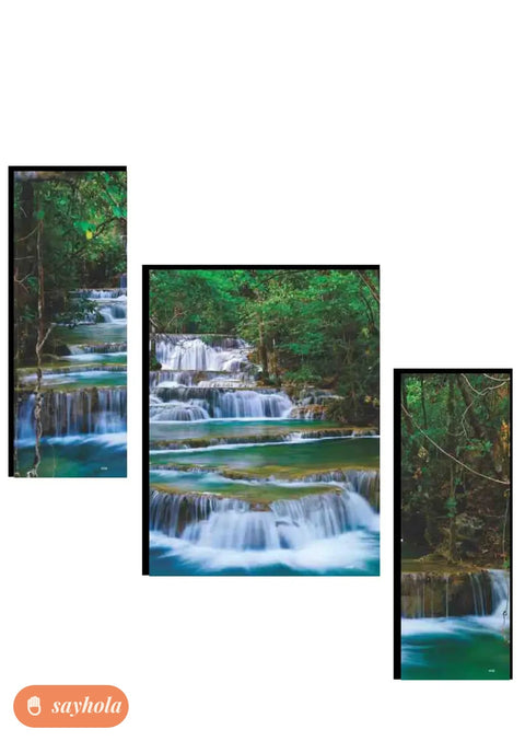 set of 3 modern art wall paintings