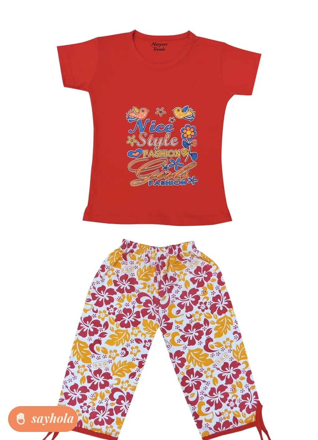 girls cotton capri set pack of 5