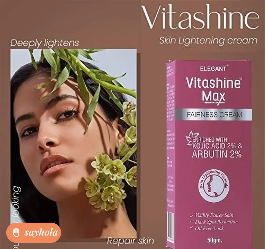 vitashine max fairness cream with kojic and arbutin