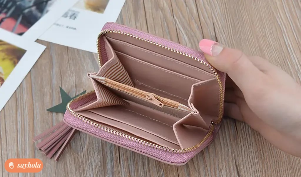 small wallet purse with card slots