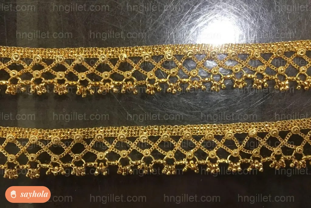 gold plated anklet with adjustable toe ring
