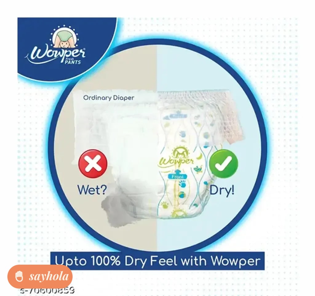 wowper fresh baby diaper pants small 4-8 kg