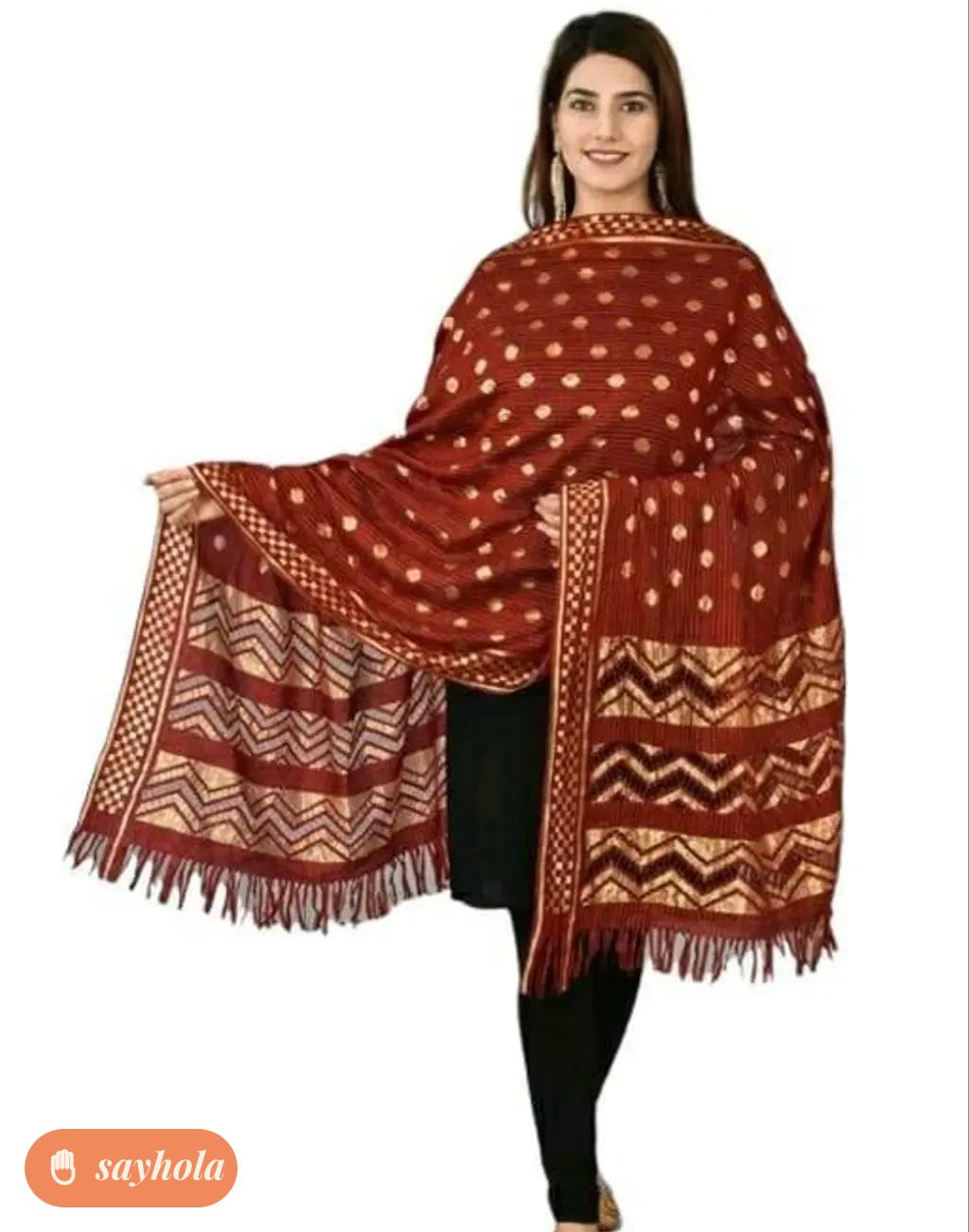 banarasi silk dupatta with zari work