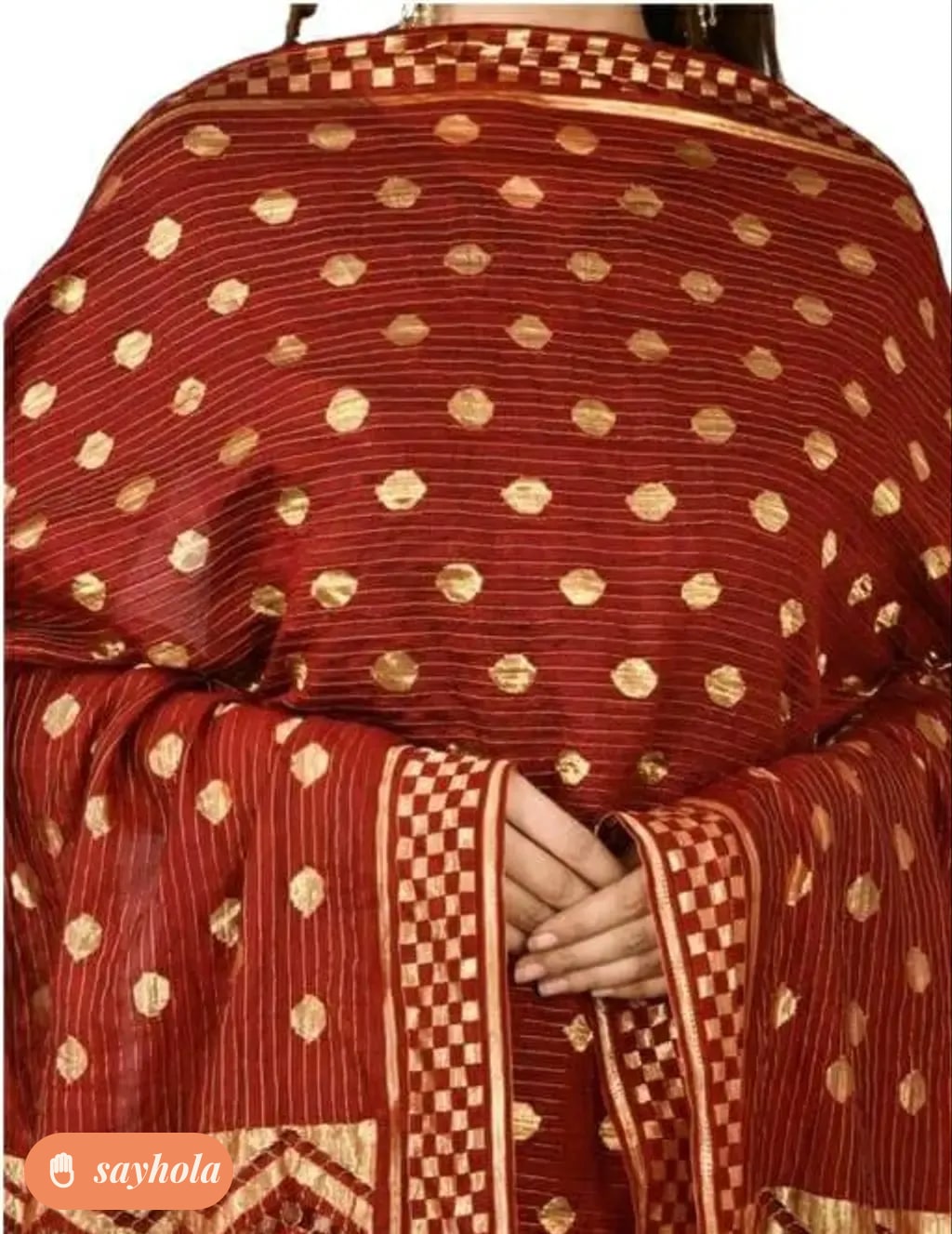 banarasi silk dupatta with zari work