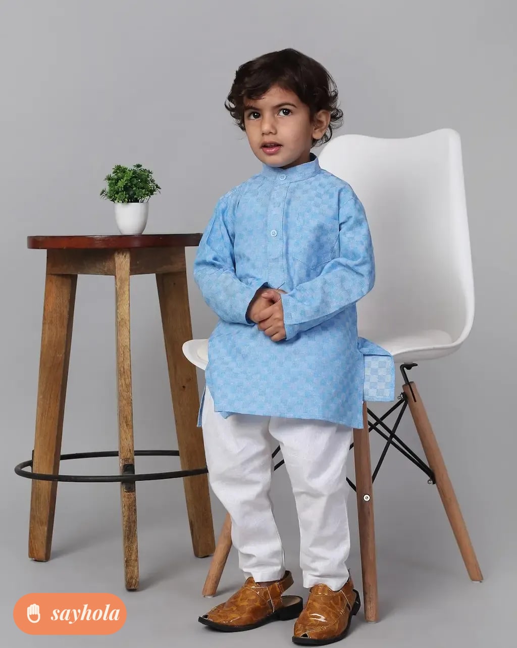 boys cotton kurta pyjama set
