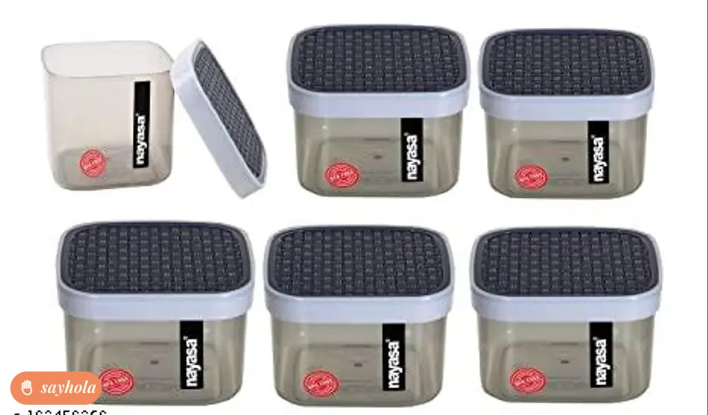 airtight reusable plastic food containers set of 6