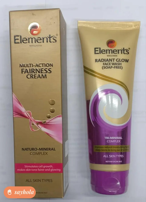 elements crime & facewash set
