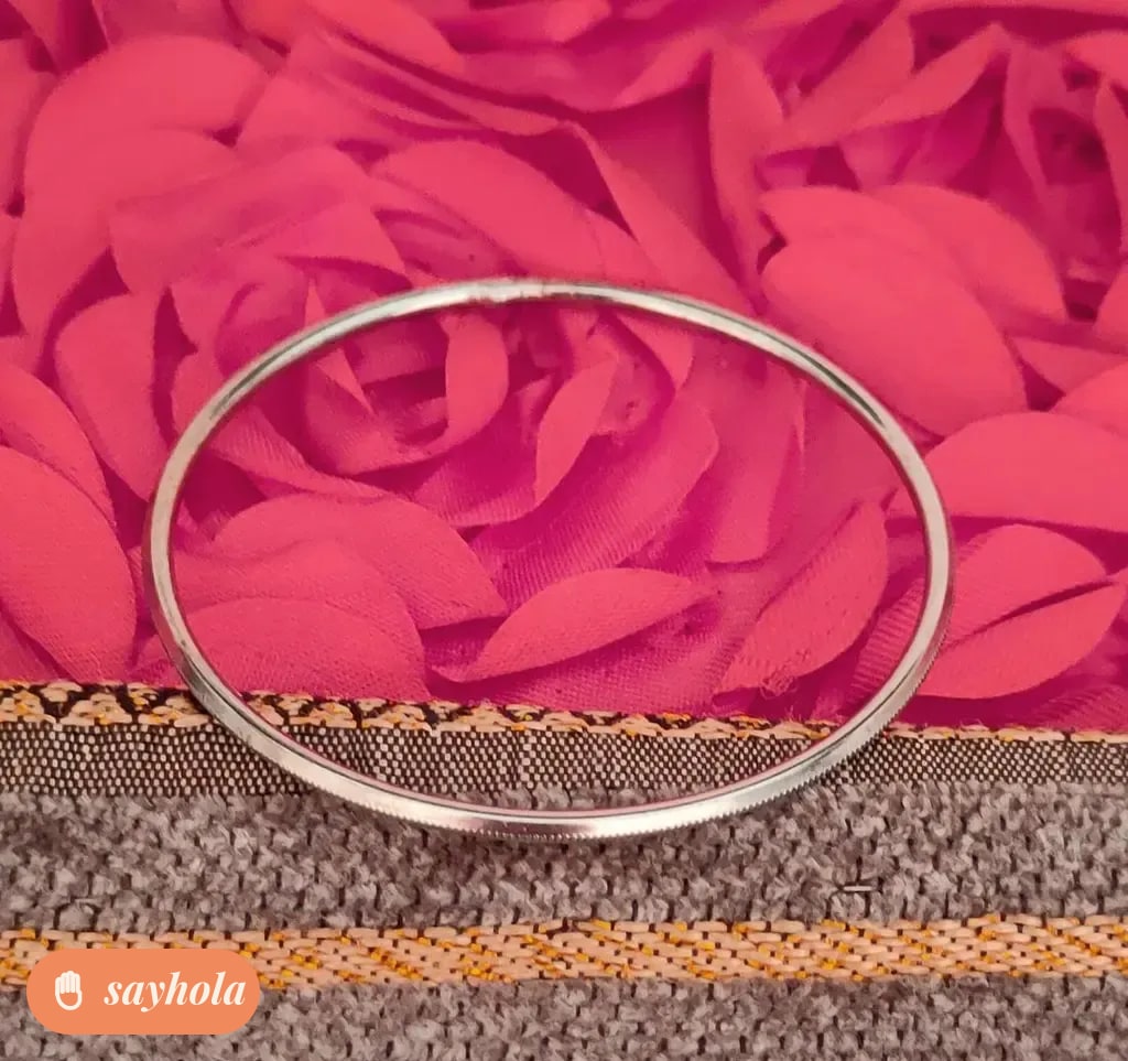 silver plated sikh khalsa kada cuff bracelet