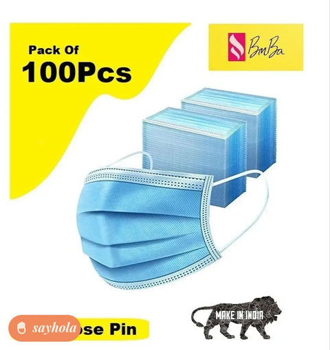 3 ply surgical face masks with adjustable nose clip