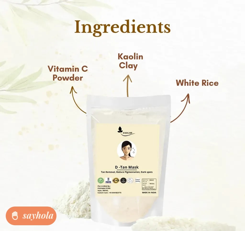 herbal d-tan mask for pigmentation and tanning
