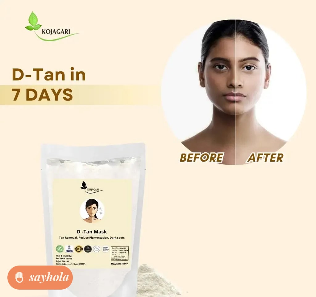 herbal d-tan mask for pigmentation and tanning