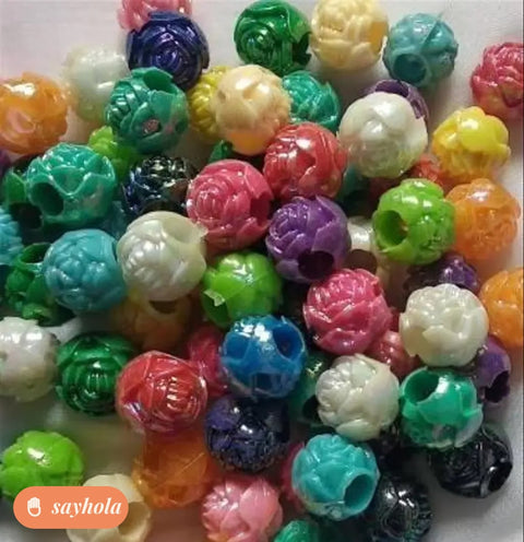 multi color rose beads for jewelry and crafts