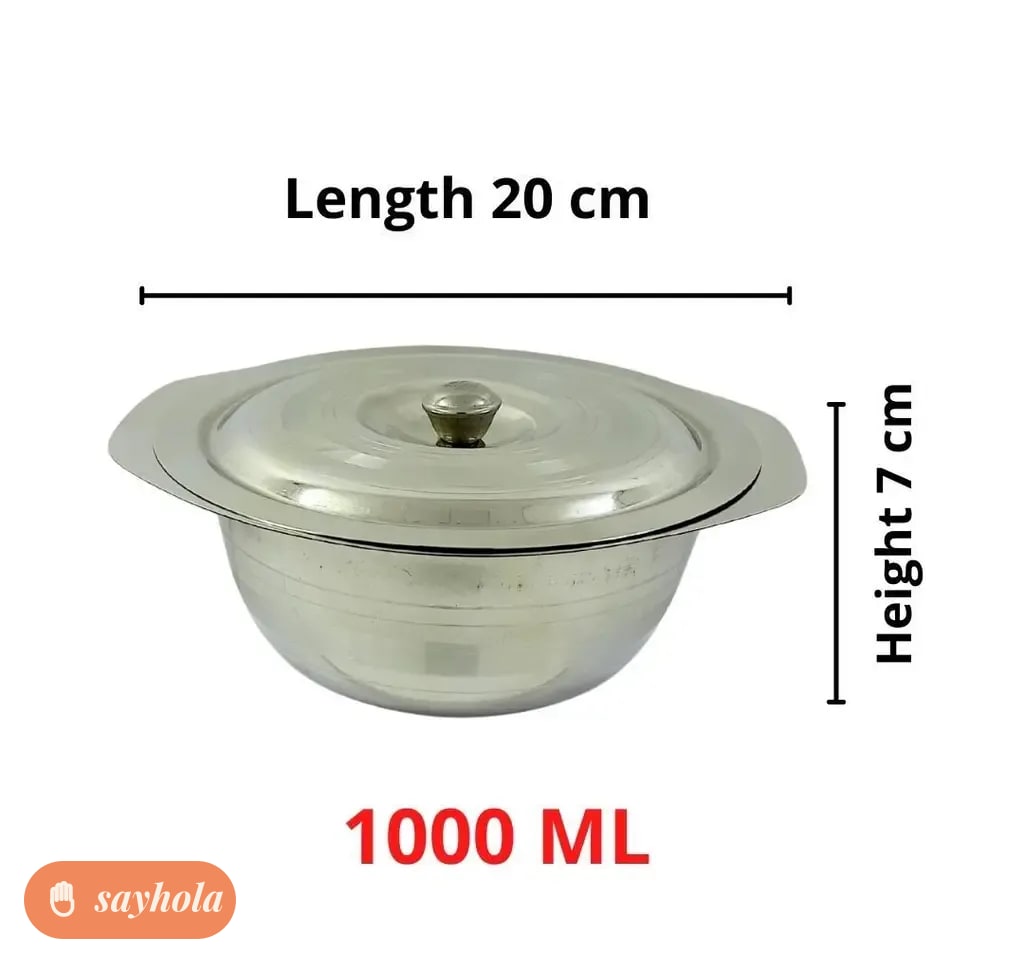 stainless steel serving bowl set with lids 1000 ml
