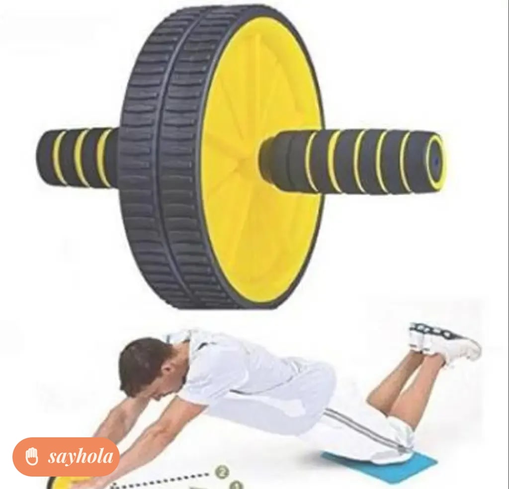 double-wheeled ab roller for core workouts
