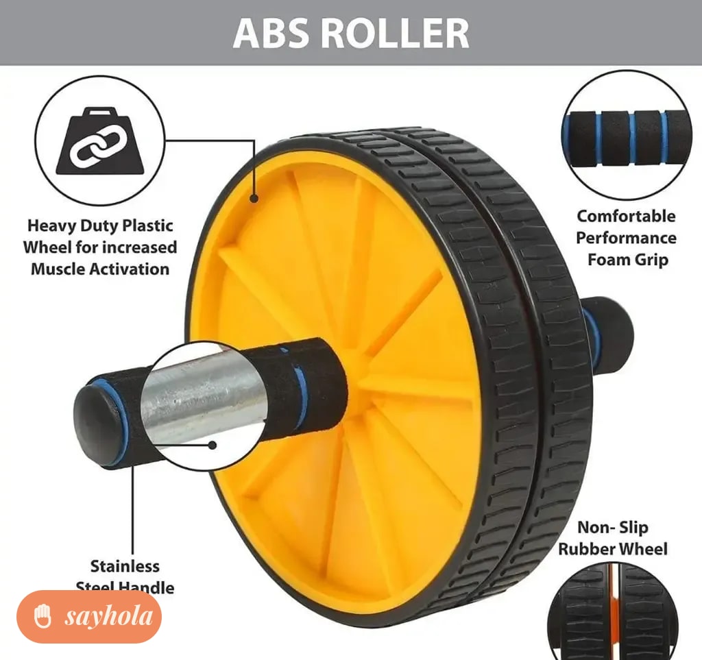 double-wheeled ab roller for core workouts