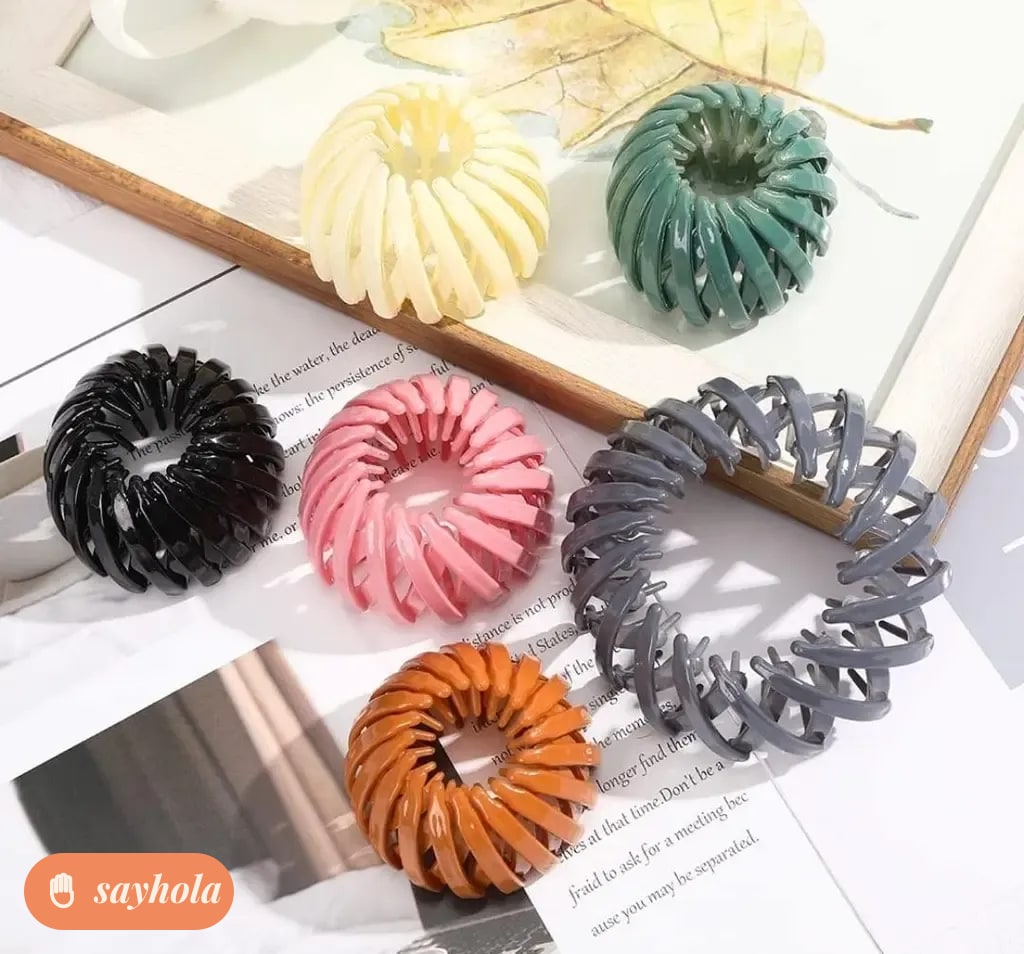 set of 6 bird nest hair clips for women