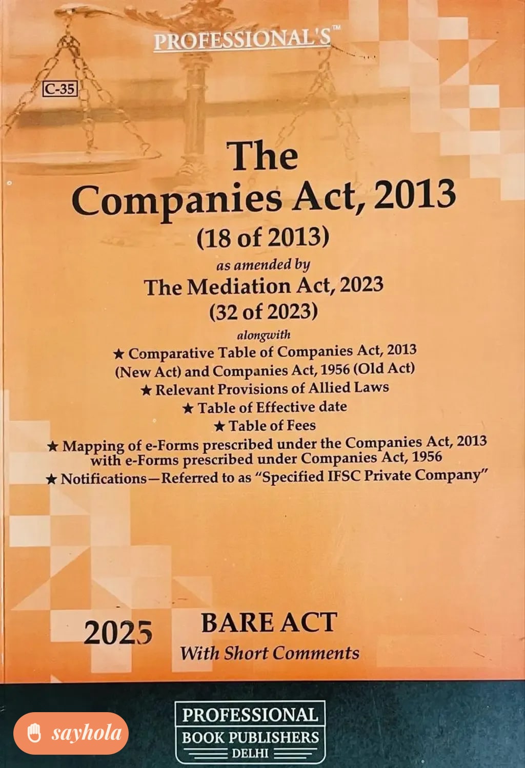 the companies act 2013 bare act with short comment