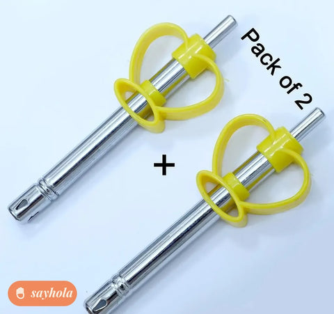 yellow heart shaped stainless steel lighters pack of 2