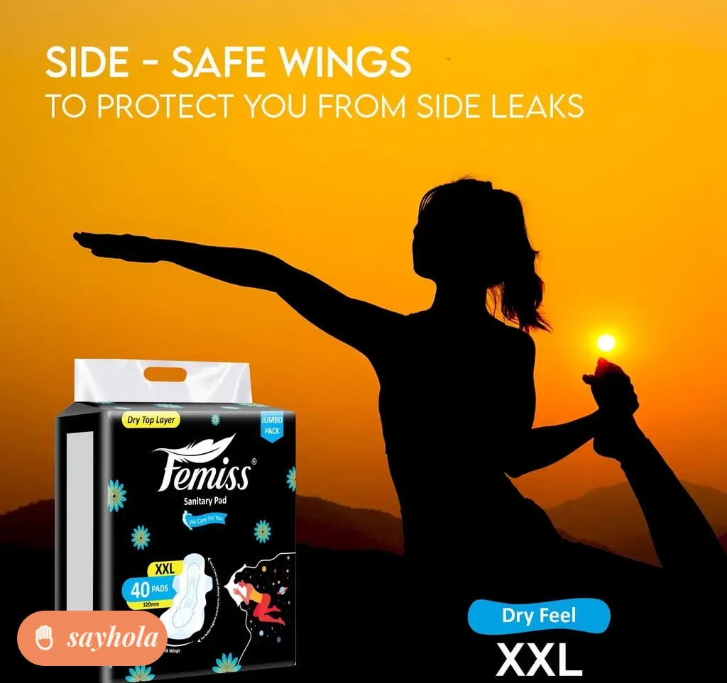 extra dry feel overnight sanitary pads xxl pack of 40