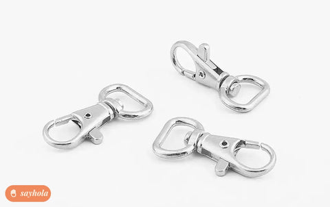 metal swivel d ring lobster claw clasps pack of 10