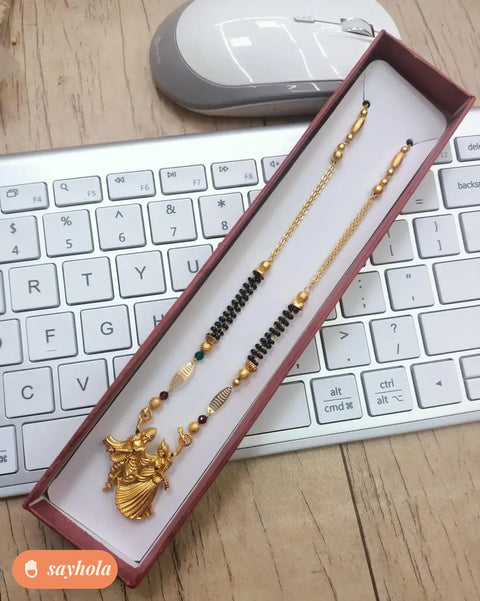 radhakrishna gold plated mangalsutra