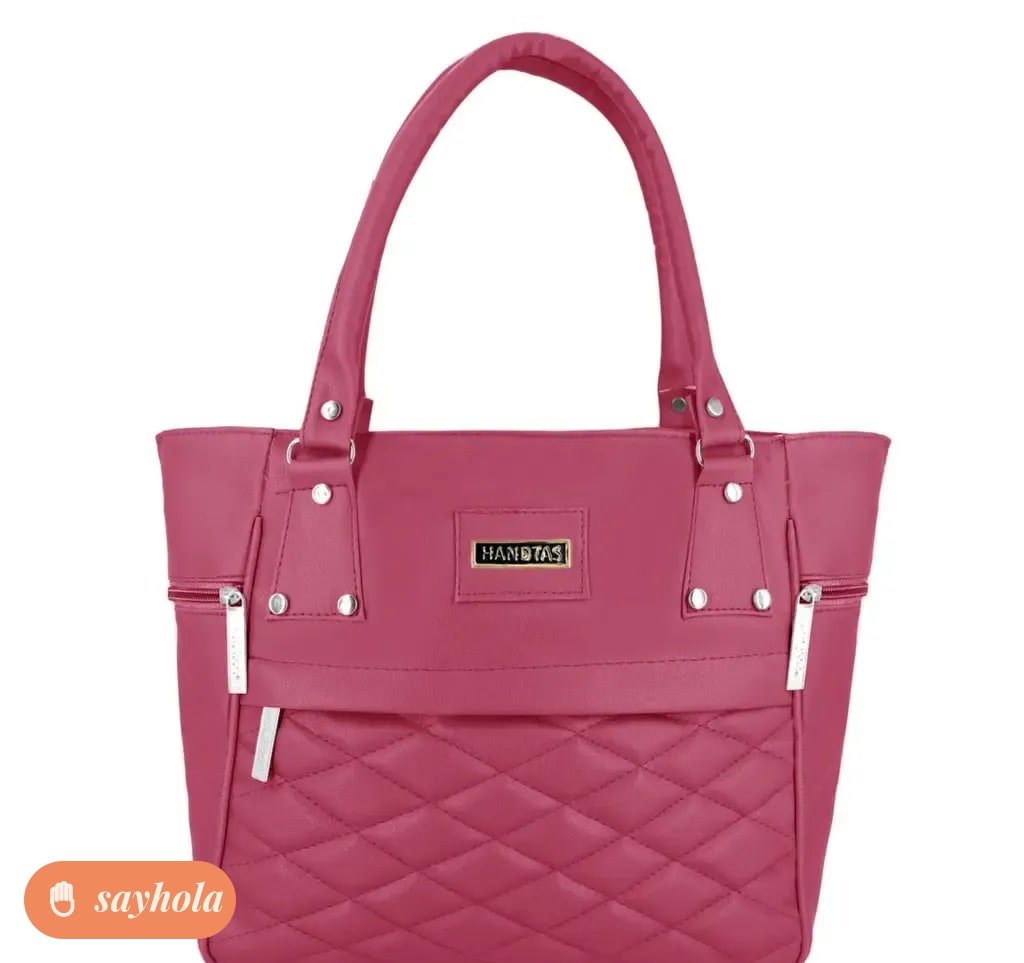 faux leather women’s handbag with two compartments
