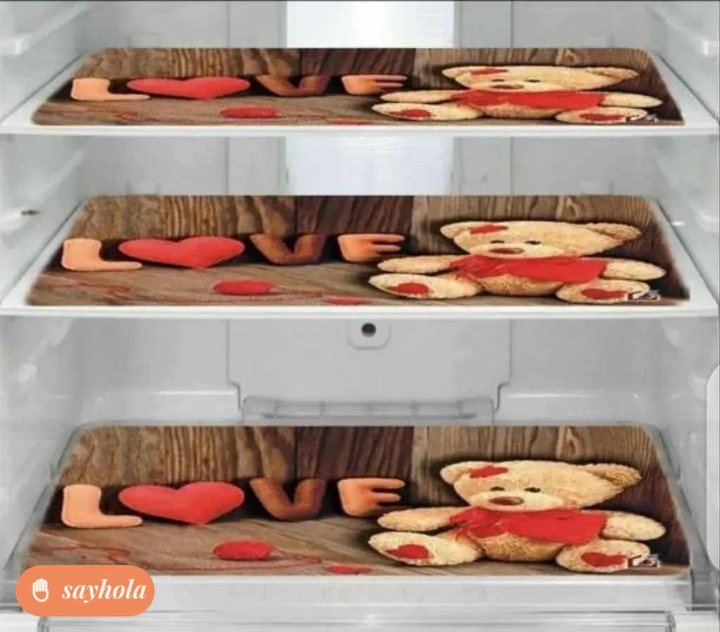 cotton fridge top cover with handle and mats set