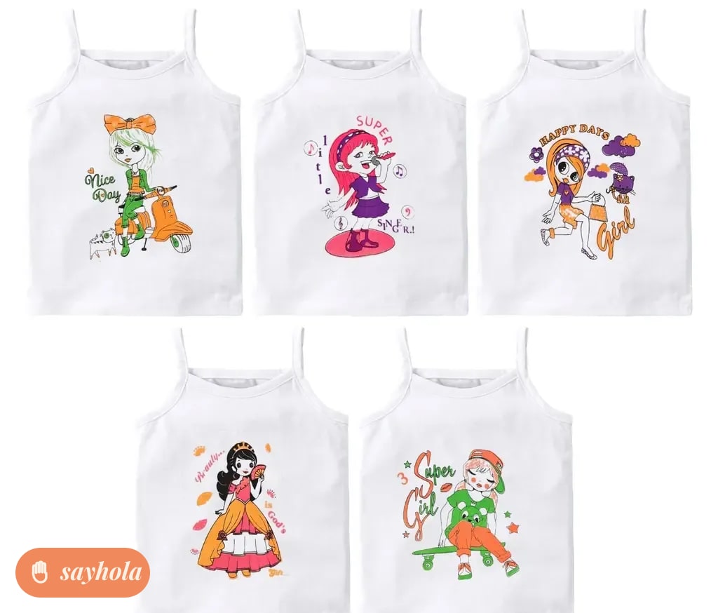 girls white cotton camisoles pack of 5