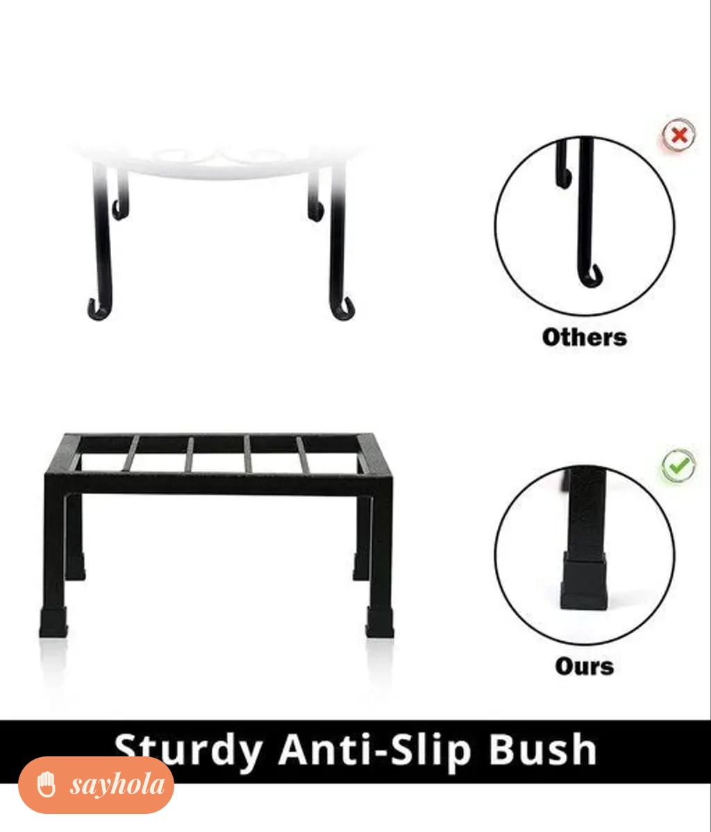 iron planter pot stand set of 2