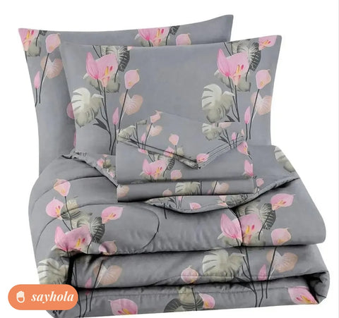 100% cotton comforter set with bed sheet and pillow covers