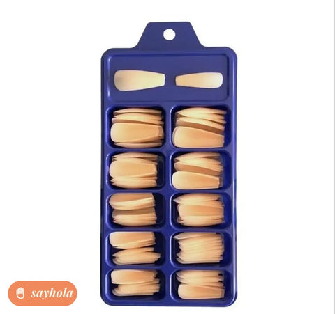 matte full cover long ballet nail tips set