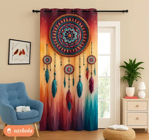 polyester printed solid door curtain