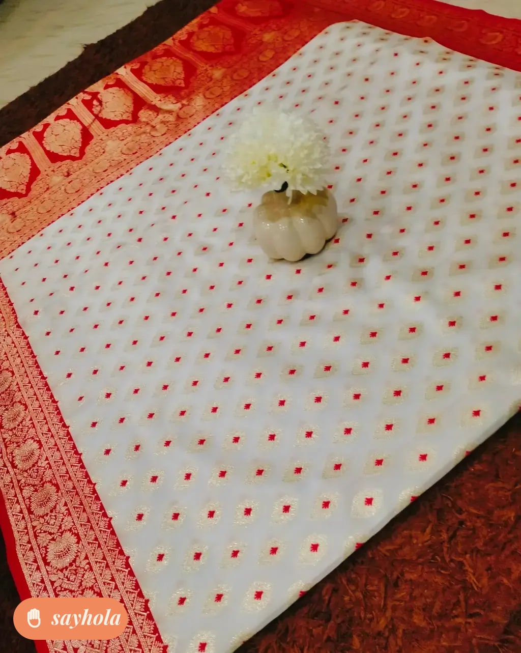 banarasi silk saree with all over boota print