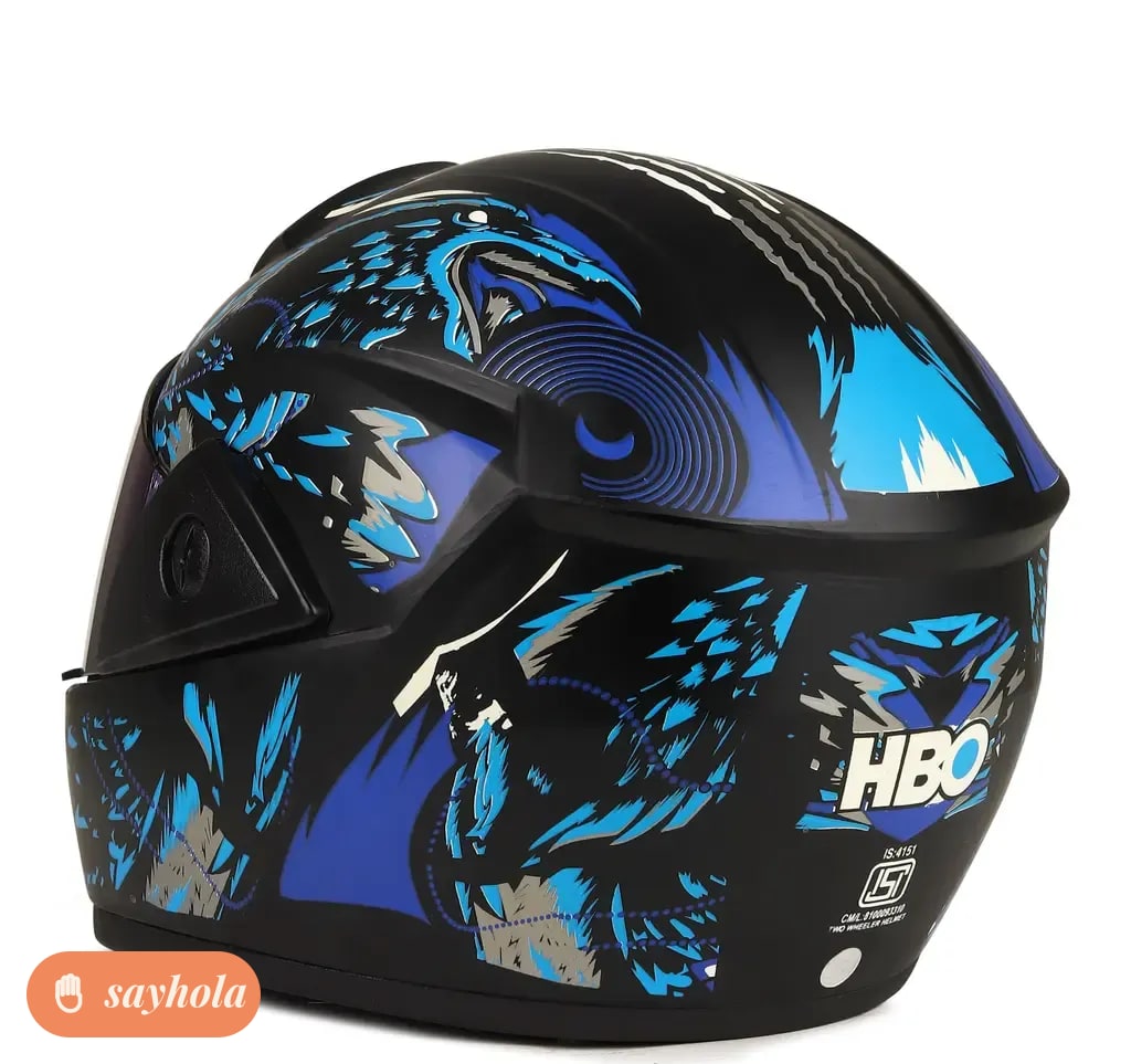 full face motorbike helmet with rainbow visor