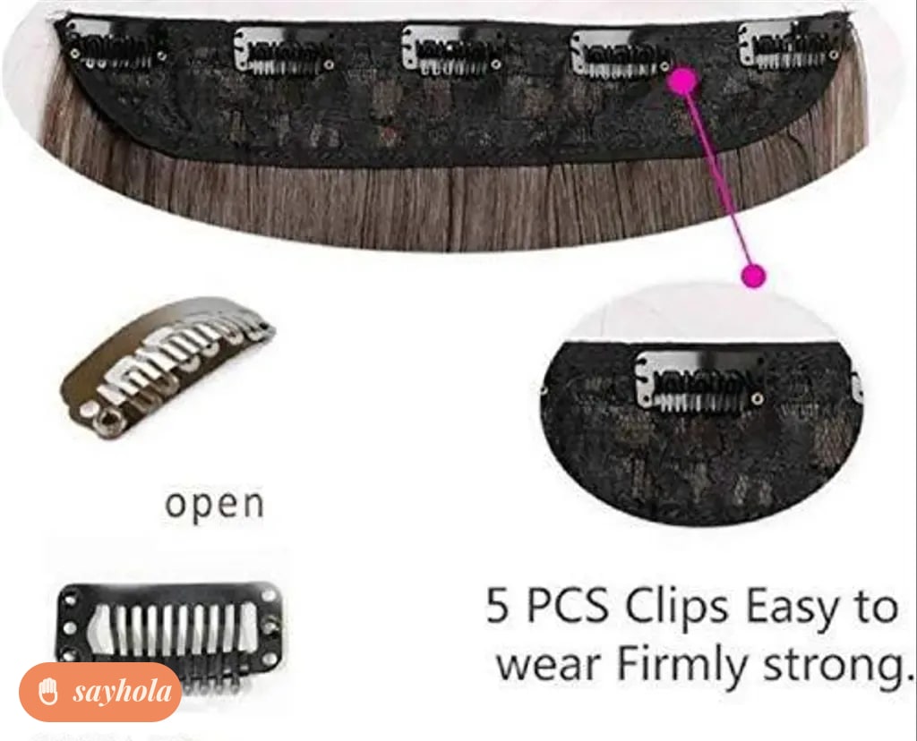 24 inch curly wavy clip-in hair extensions natural brown